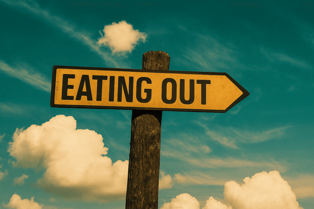 eating out sign